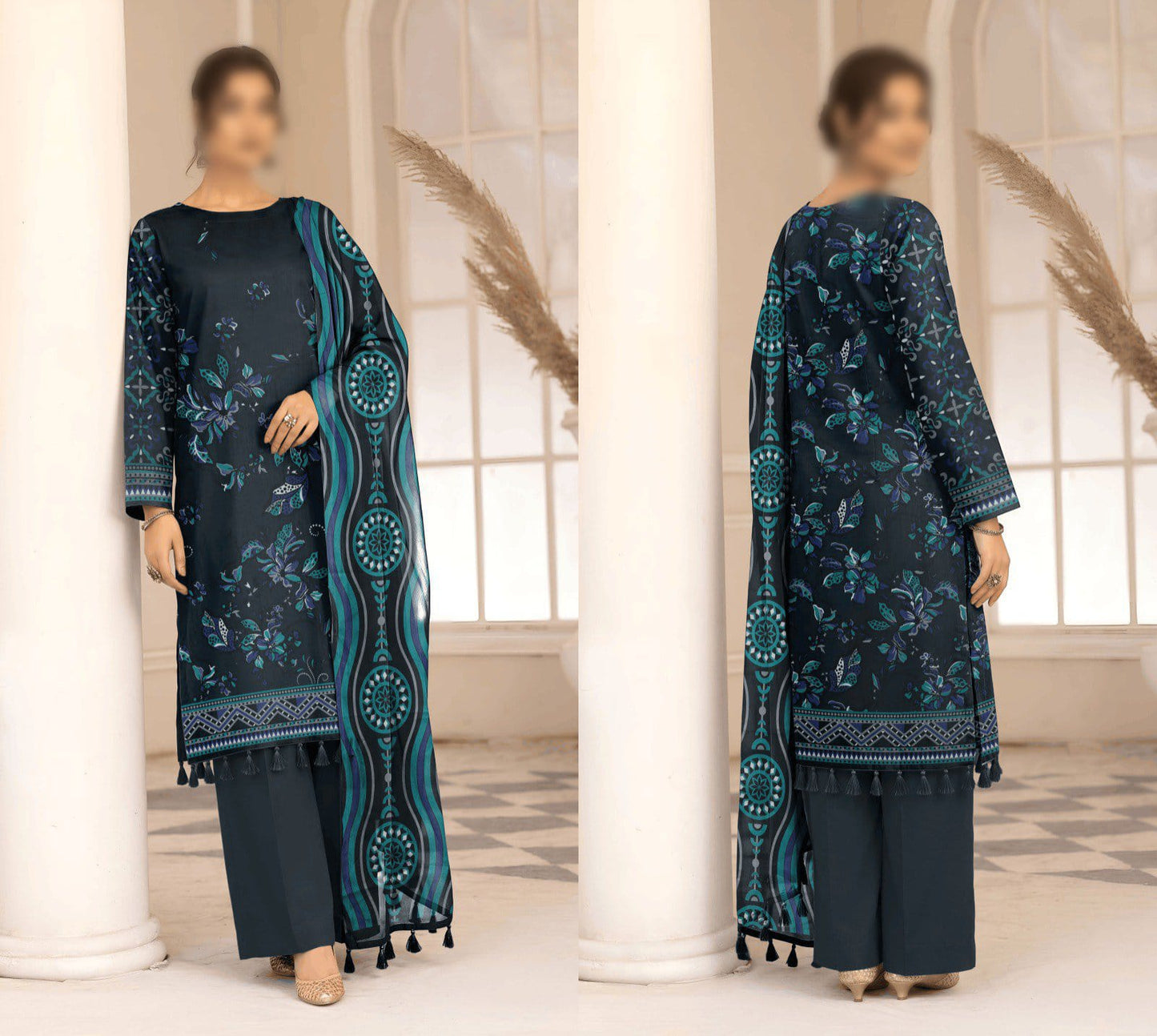 Bismil By Emirah Unstitched Printed Lawn 3pc Suit