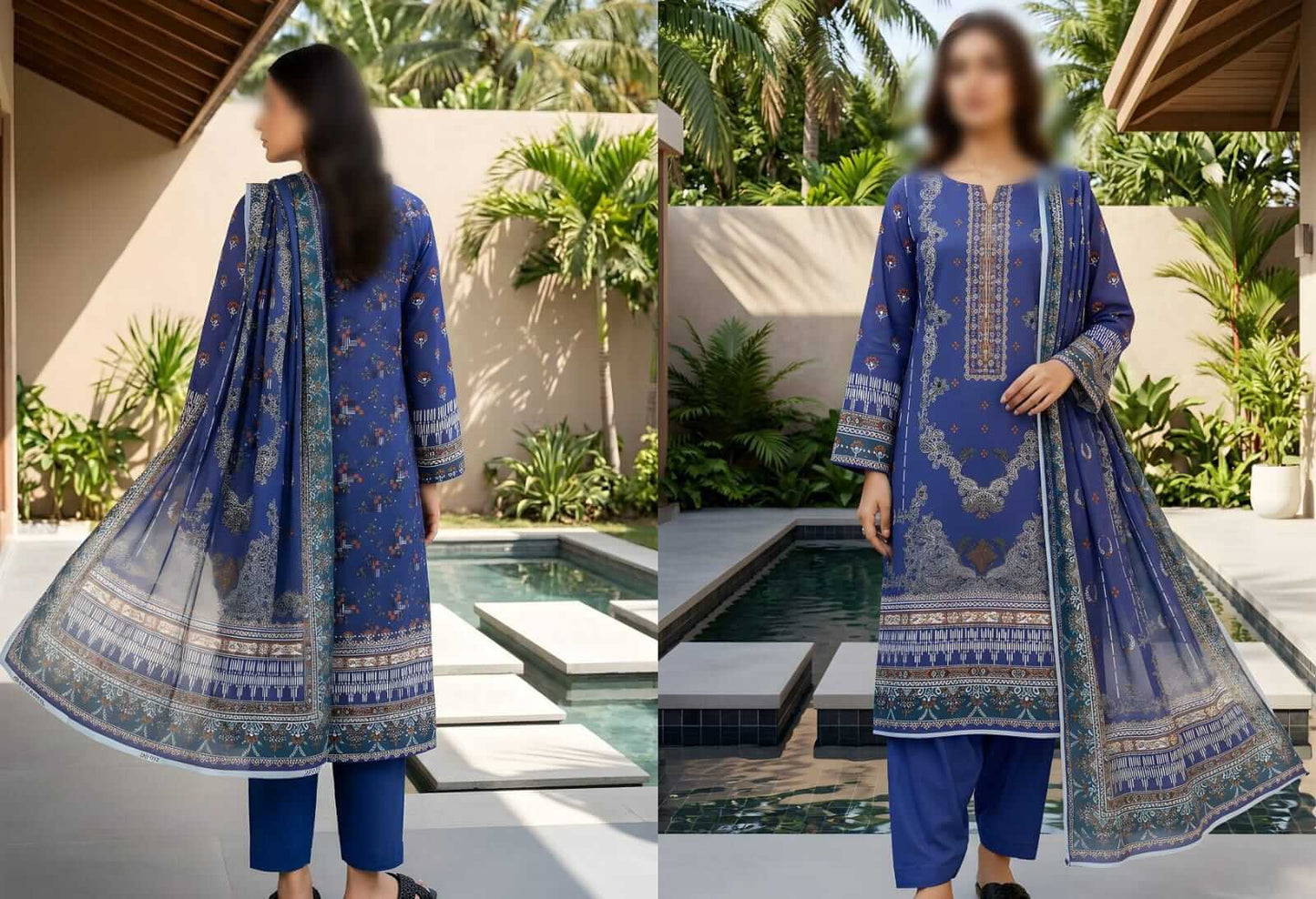 Kanwal by Nisha Unstitched Printed Lawn 3pc Suit