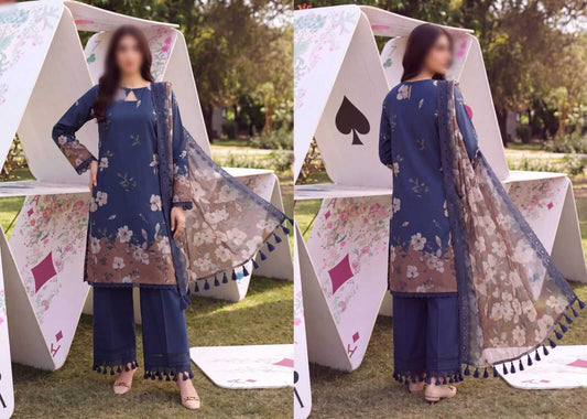 Batik by Emirah Unstitched Printed Lawn 3pc Suit