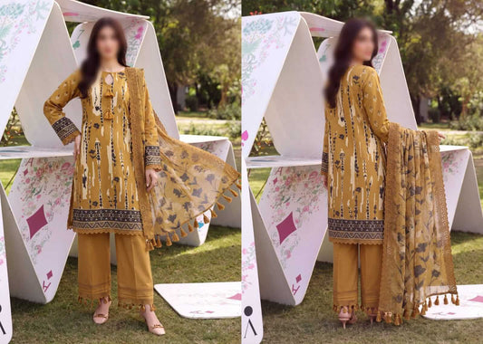 Batik by Emirah Unstitched Printed Lawn 3pc Suit