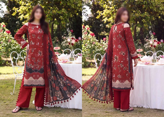 Batik by Emirah Unstitched Printed Lawn 3pc Suit