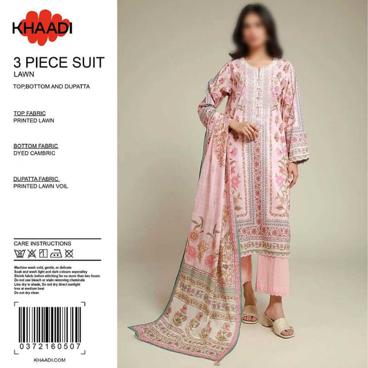 Khaadi Unstitched Printed Lawn 3pc Suit