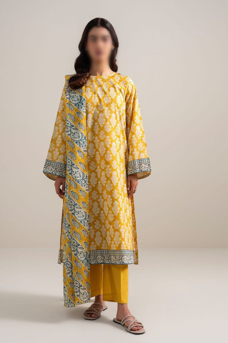 Sapphire Unstitched Printed Lawn 3 Piece Suit for Women | Premium Summer Lawn Dress