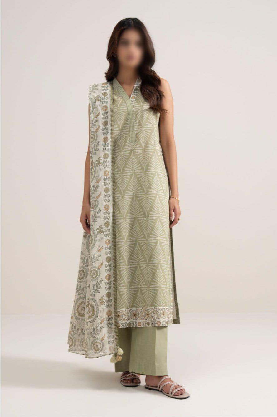Sapphire Unstitched Printed Lawn 3 Piece Suit for Women | Premium Summer Lawn Dress