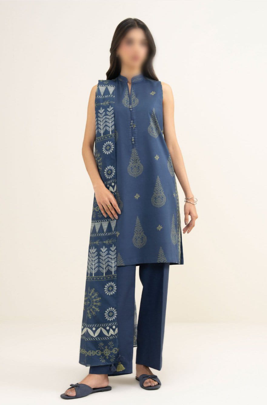 Sapphire Unstitched Printed Lawn 3 Piece Suit for Women | Premium Summer Lawn Dress