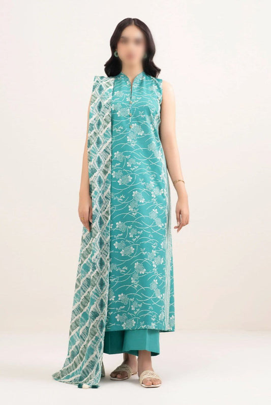Sapphire Unstitched Printed Lawn 3 Piece Suit for Women | Premium Summer Lawn Dress