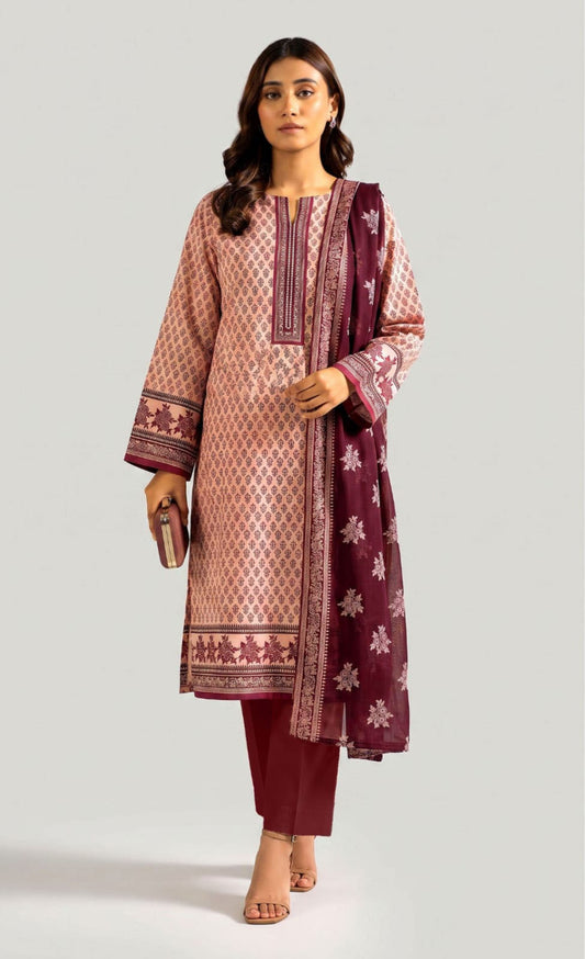 Sapphire Printed Lawn 3 Piece Unstitched Suit for Women