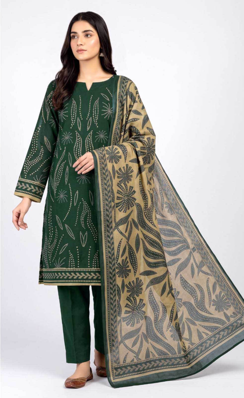 Sapphire Printed Lawn 3 Piece Unstitched Suit for Women
